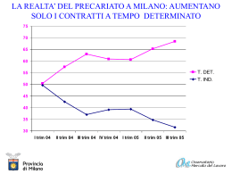 Realtà del precariato a Milano - Dati Provincia Mi