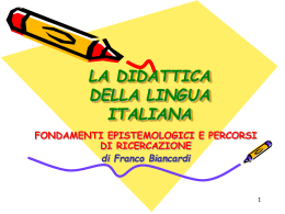 la didattica della lingua italiana - PON Circolo Didattico Monte di