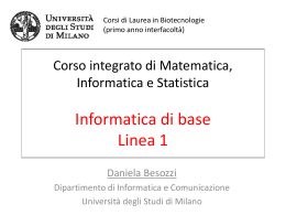 Slide 1 - Universit&agrave; degli Studi di Milano