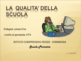la qualit&agrave; della scuola ATA 2013