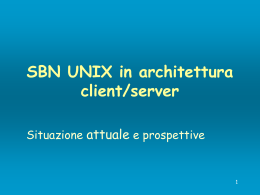 SBN UNIX in architettura client/server