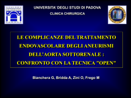 le complicanze del trattamento endovascolare degli