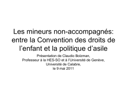 Les mineurs non-accompagn&eacute;s Bolzman