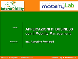 Diapositiva 1 - Provincia di Bergamo