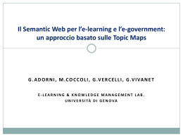 Il Semantic Web per l`e-learning e l`e