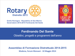 Ferdinando Del Sante - Rotary distretto 2072