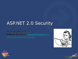 ASP.NET 2.0 Security