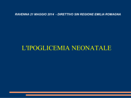Le Ipoglicemie Neonatali