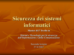 Lucidi della seconda lezione - Dipartimento di Matematica e