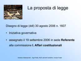 Il disegno di legge "Amato"