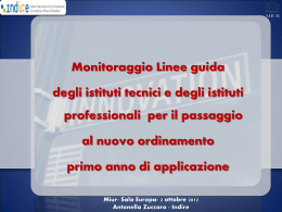 monitoraggio linee guida I biennio-Miur- 2