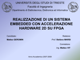 Diapositiva 1 - Università degli Studi di Trieste