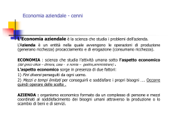 Economia aziendale - cenni - Università degli Studi di Pavia