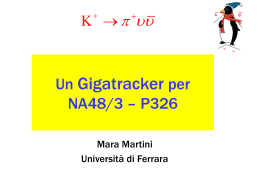 Un Gigatracker per NA48/3