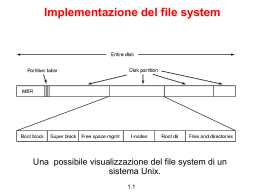 La gestione dei files - Dipartimento di Ingegneria dell`Informazione