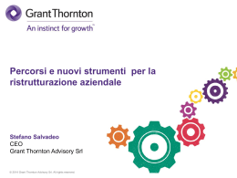 I percorsi e i nuovi strumenti per la ristrutturazione