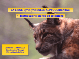 "Lynx lynx" sulle Alpi Occidentali - Distribuzione storica ed estinzione