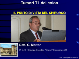 Tumori T1 del colon - Società Triveneta di Chirurgia