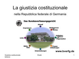 La giustizia costituzionale nella Repubblica federale di Germania