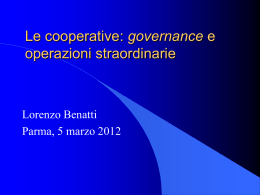 Le cooperative - Dipartimento di Economia