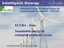 Sustainable energy in ecological productive areas