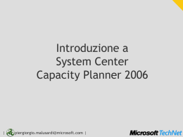 Introduzione a System Center Capacity Planner