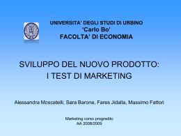 Ricerche di marketing - Università di Urbino