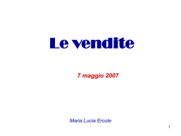 Le vendite