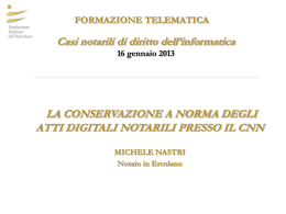La conservazione del documento notarile