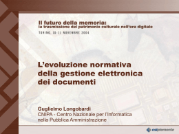 L`Evoluzione normativa della gestione elettronica dei documenti