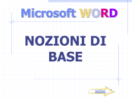 Microsoft word: nozioni di base