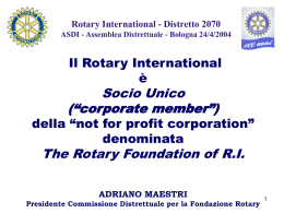 La Fondazione Rotary nell`Anno del Centenario