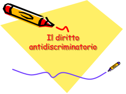 Diritto antidiscriminatorio - Università degli Studi di Ferrara