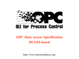 OPC Data Access Specification basato su DCOM