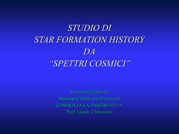 Studio di Star Formation History da