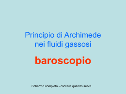 Principio di Archimede nei fluidi gassosi