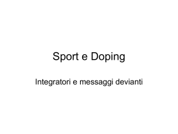 Sport e Doping_integratori e messaggi