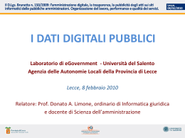 Slides Prof. Donato Antonio Limone - Laboratorio di e
