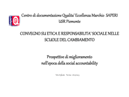 Prospettive di miglioramento nell`epoca della