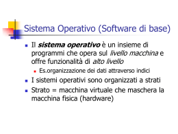 Sistema Operativi ()