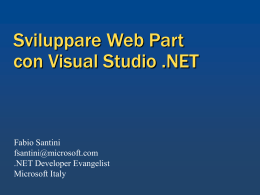 Sviluppare Web Part con Visual Studio .NET