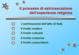 L`estrinsecarsi a livello comunitario
