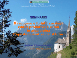 Presentazione dell`Arch. Tiziana Quaglia (Regione Veneto)