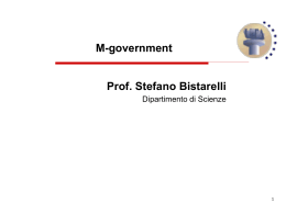 M-government - Dipartimento di Matematica e Informatica