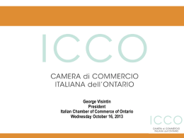 Doing business in Ontario: guidelines for Italian
