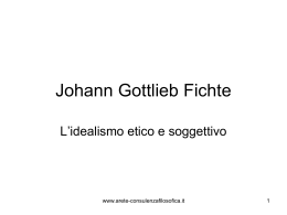 Johann Gottlieb Fichte - Consulenza Filosofica