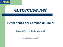 L`esperienza del Comune di Rimini Mauro Ferri e Sonia Mariotti