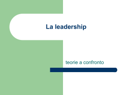 La leadership - teorie a confronto