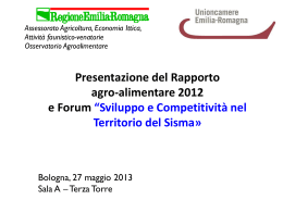 Sviluppo e competitività nel territorio del sisma