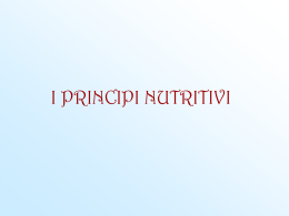 I Principi nutritivi
